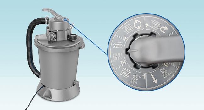groupe de filtration piscine hors sol - vanne 6 voies