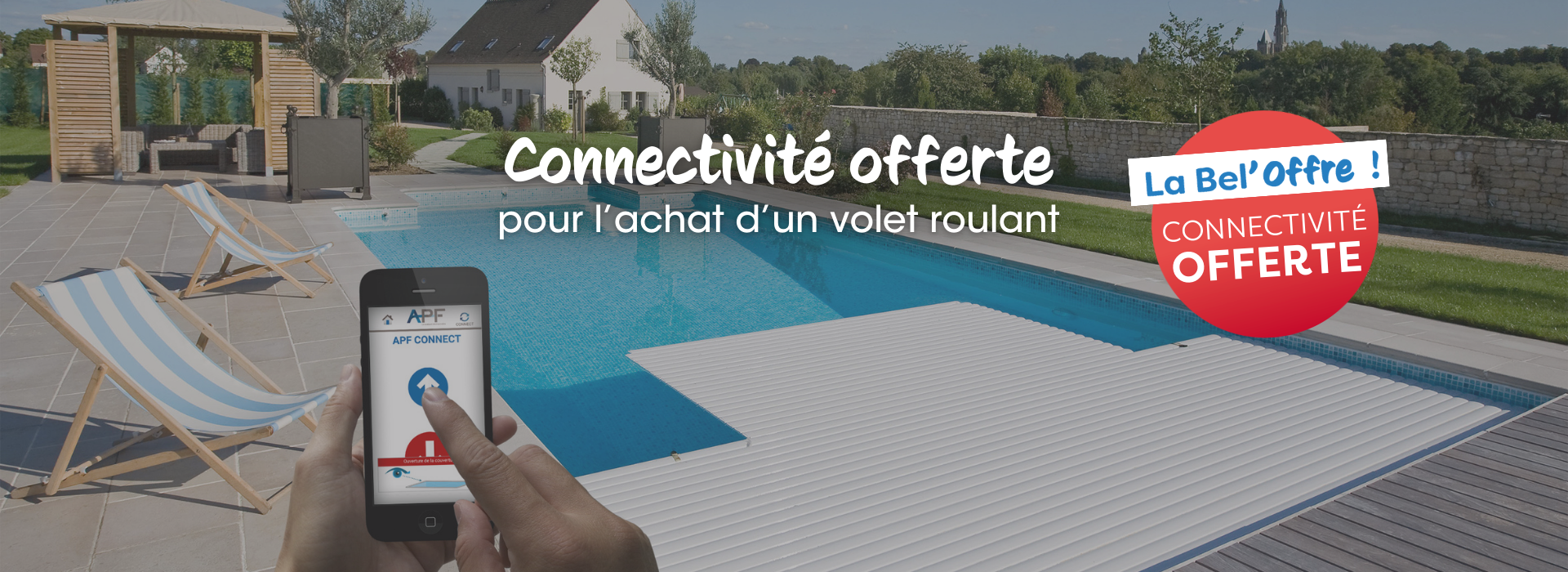 volet roulant piscine connectivité offerte