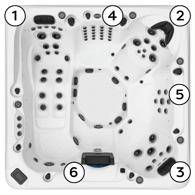configuration spa 6 places kern river earthspas