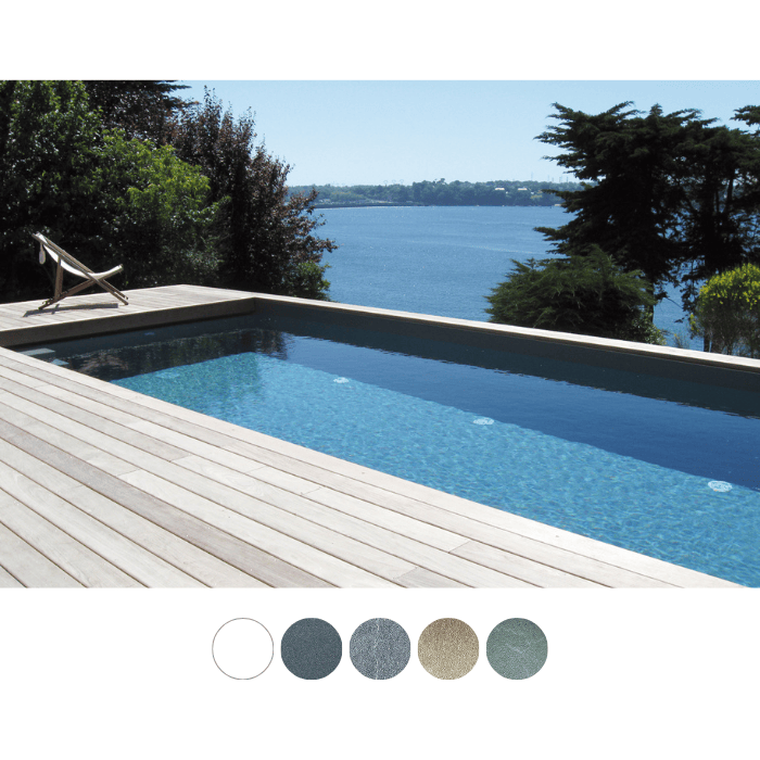 Liner piscine 90 100ème verni 1 face 3d effect